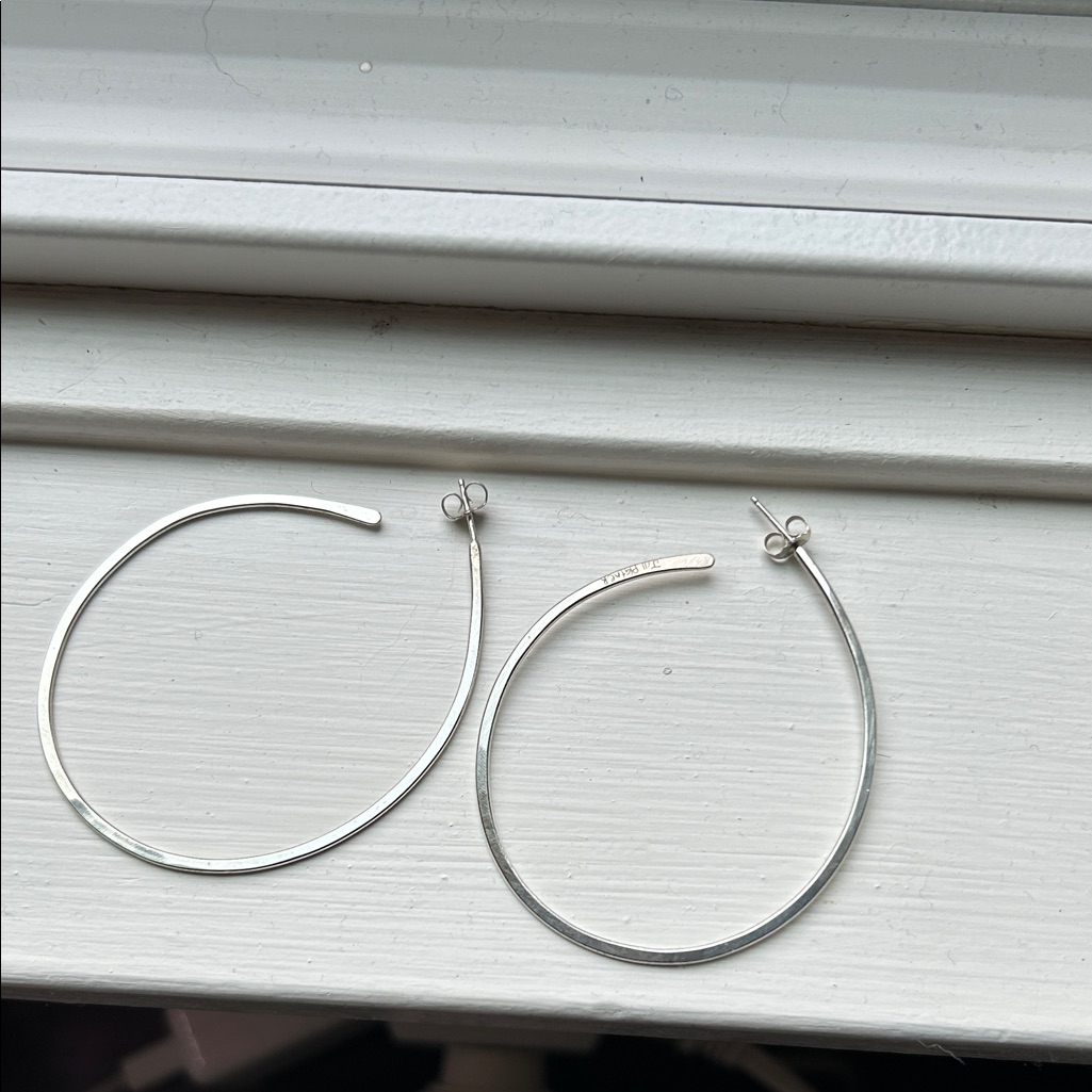 Jill Platner Sterling Silver Hoops